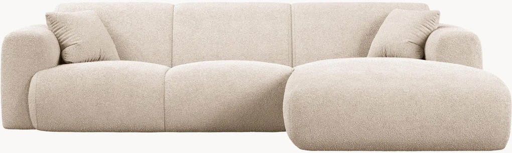 Bouclé hoekbank Molino (4-zits)