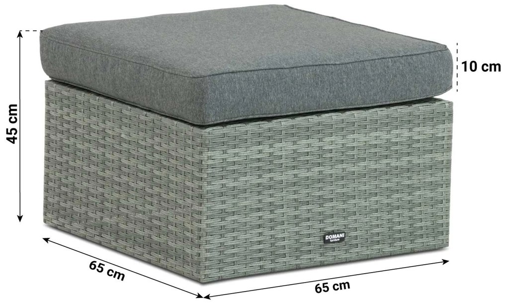Hoek loungeset 5 personen Wicker Grijs Domani Furniture Rocco