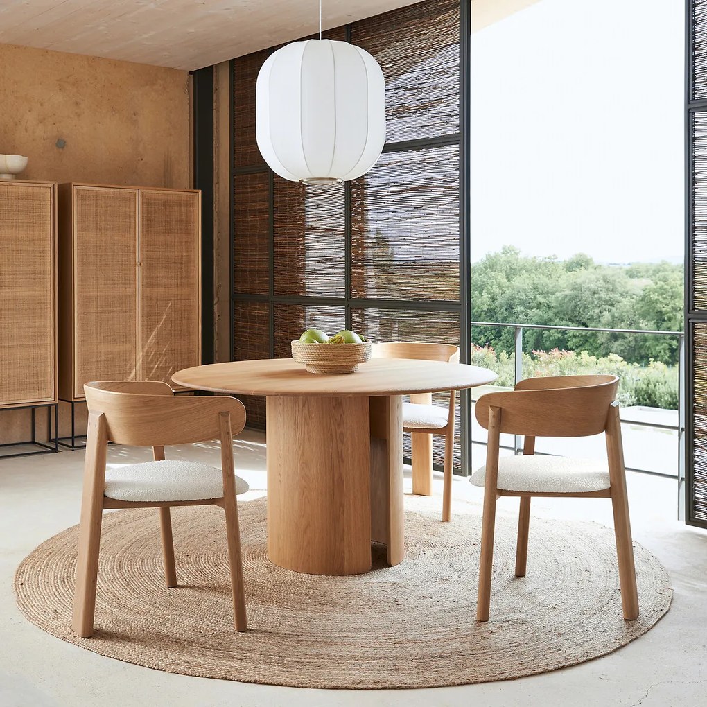 Rond vloerkleed Ø250 cm in jute, handgevlochten, Hempy