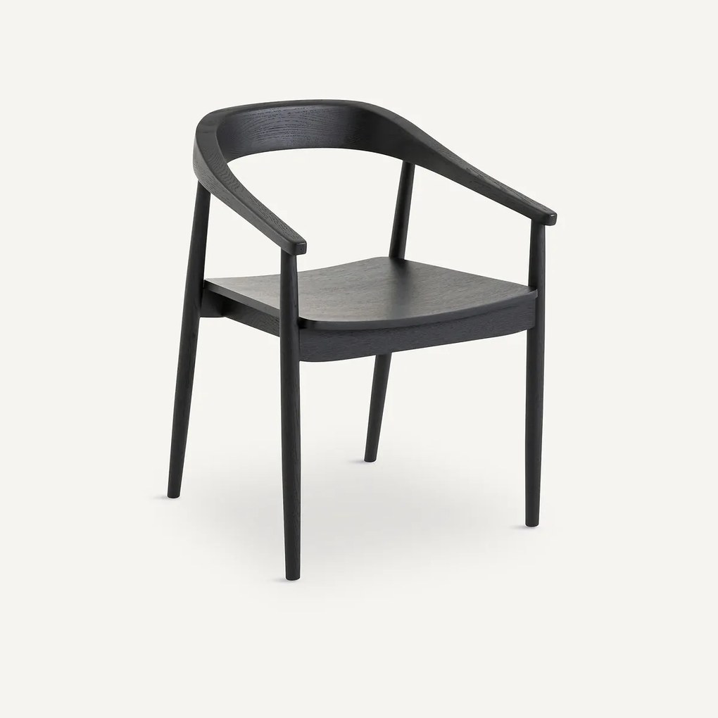 Eikenhouten en gefineerde tafelstoel, Galb