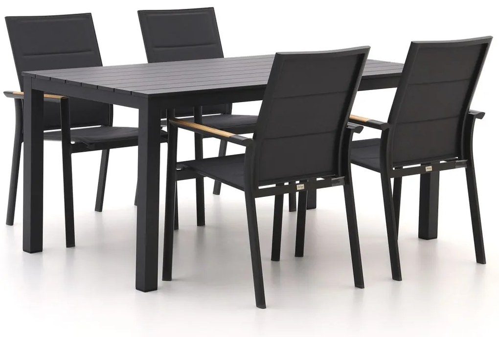 Diningset Bellagio  | 4 personen aluminium | Tuinset stapelbaar | 5-delig | Kees Smit Tuinmeubelen