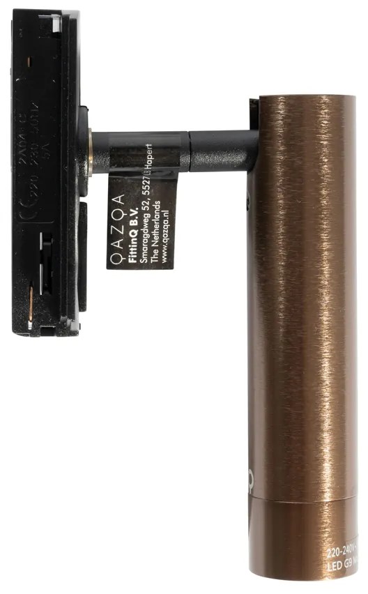 Moderne spot donker brons voor railsysteem 1-fase  - Iconic Ivy