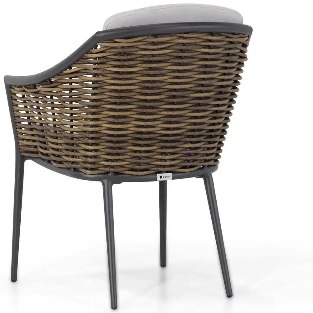 Bistroset 2 personen 70 cm Aluminium/wicker Grijs Coco Olivine/Como