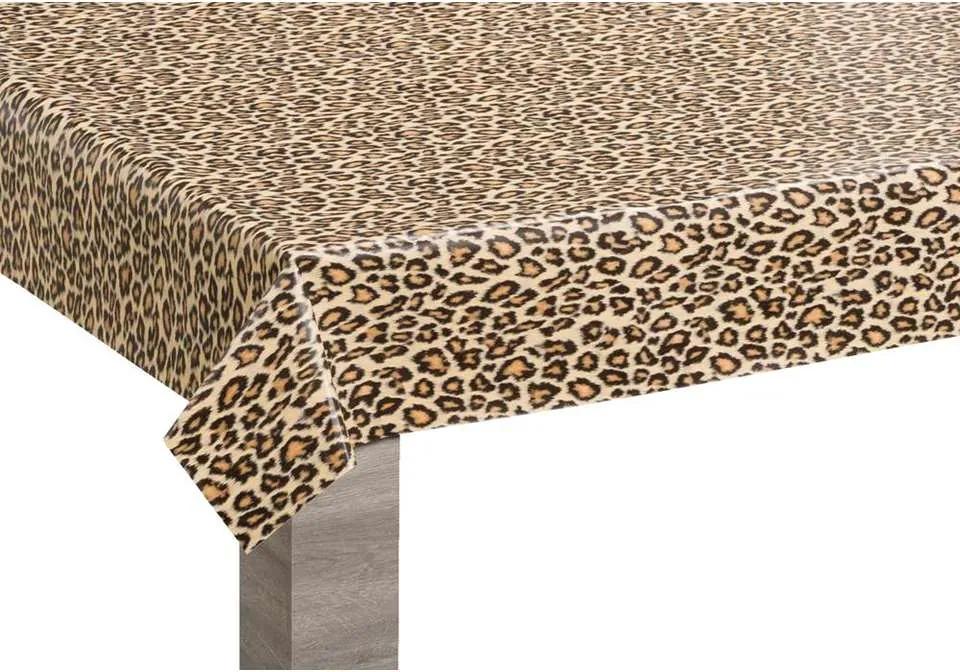 Tafelzeil Leopard - beige - 140 cm - Leen Bakker