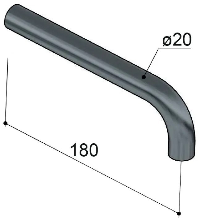 Hotbath Archie uitloop 18cm RVS