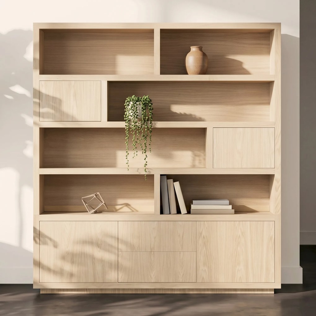 Eleonora Helsinki Vakkenkast Naturel Eiken 200 Cm - 200x42x220cm.
