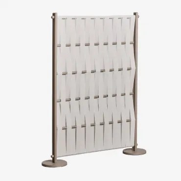 Verpakking Van 2 Tuinschermen In Aluminium En Tunas-touw Beige – Crème & 105 X 150 Cm - Sklum
