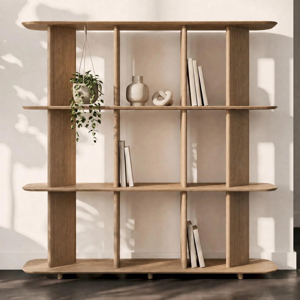 Open Wandkast Eikenhout Bruin - 180x40x180cm.