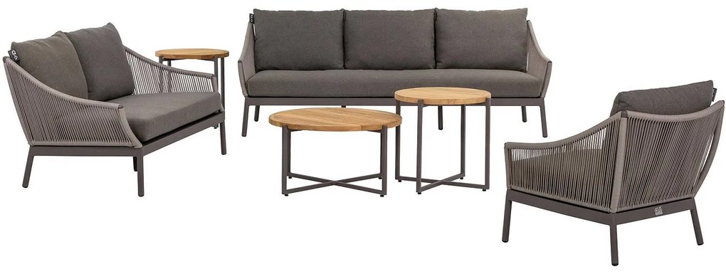 Goossens Loungeset Bijou grijs, buitenstof, 2-zits,