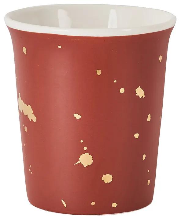 Cup met gouden vlekjes - donkerroze - 280 ml
