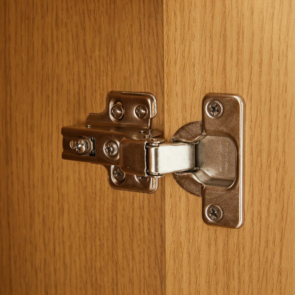 Eiken Tv-meubel Met Ronde Hoeken - 180x40x50cm.
