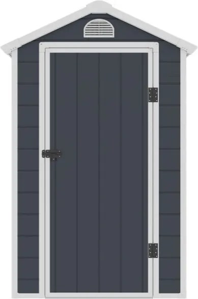 Bergen kunststof gereedschapshuisje 1,3 x 1,9 m CoverTech antraciet