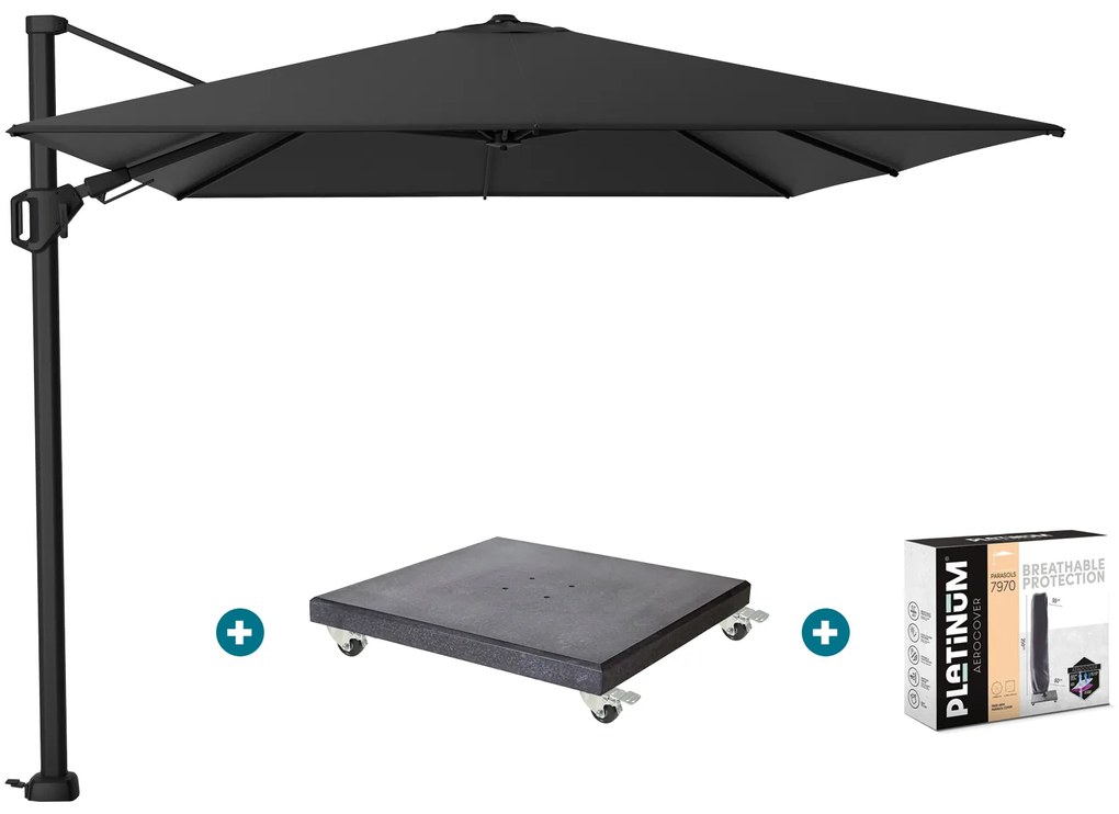 Platinum Challenger Premium T2 3.5x2.6 m - Jet Black met Modena voet en hoes