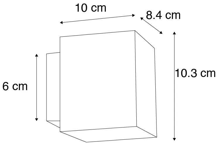 Wandlamp wit vierkant - Sola