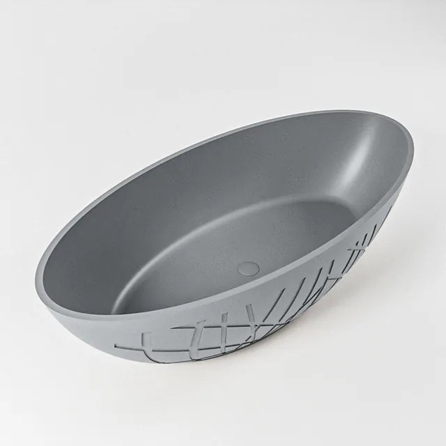MONDIAZ HOLM Vrijstaand bad - 180x85cm - kleur Plata / Plata HOLM180-PLA