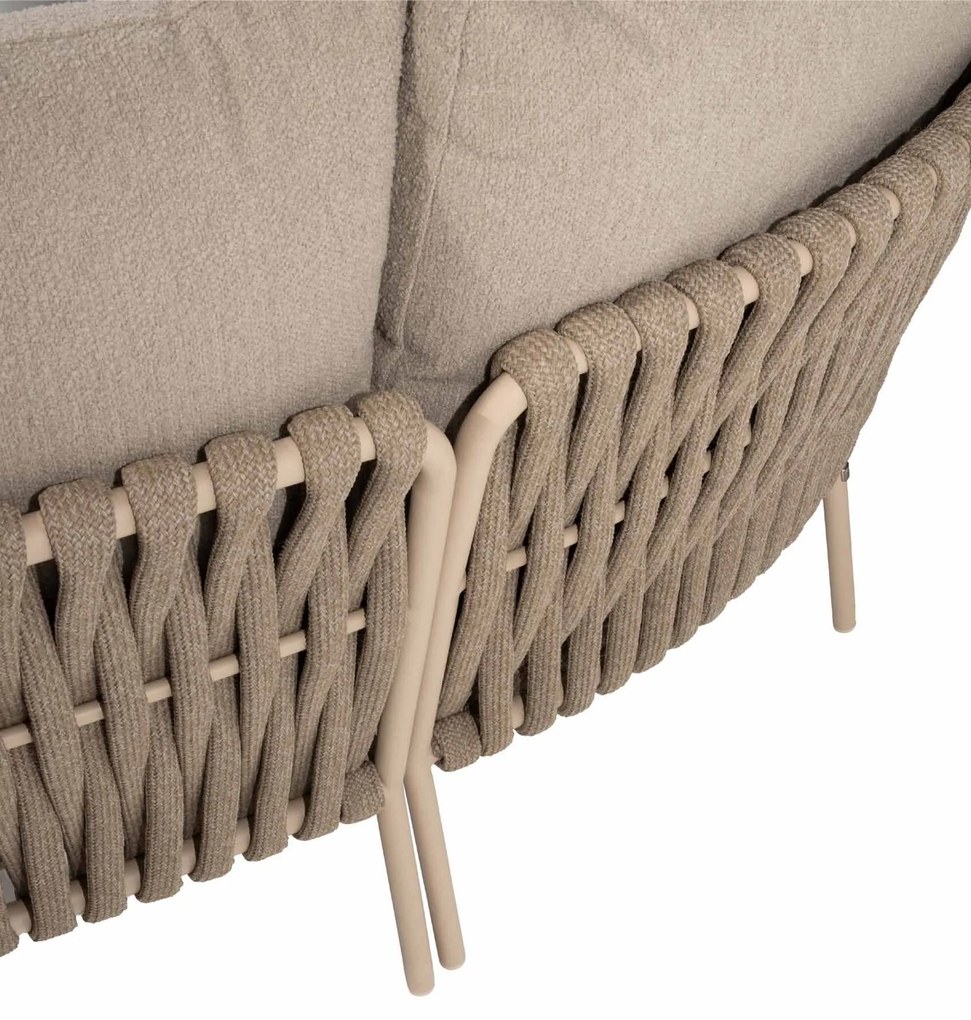 4 Seasons Outdoor Comino hoek loungebank latte SALE LoungebankLoungeset   beige weerbestendig