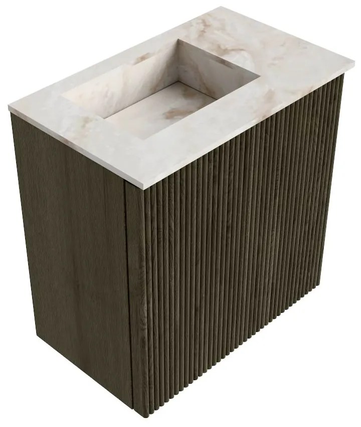 Mondiaz Joya DLux 40cm toiletmeubel shadow met wastafel faye links zonder kraangat frappe