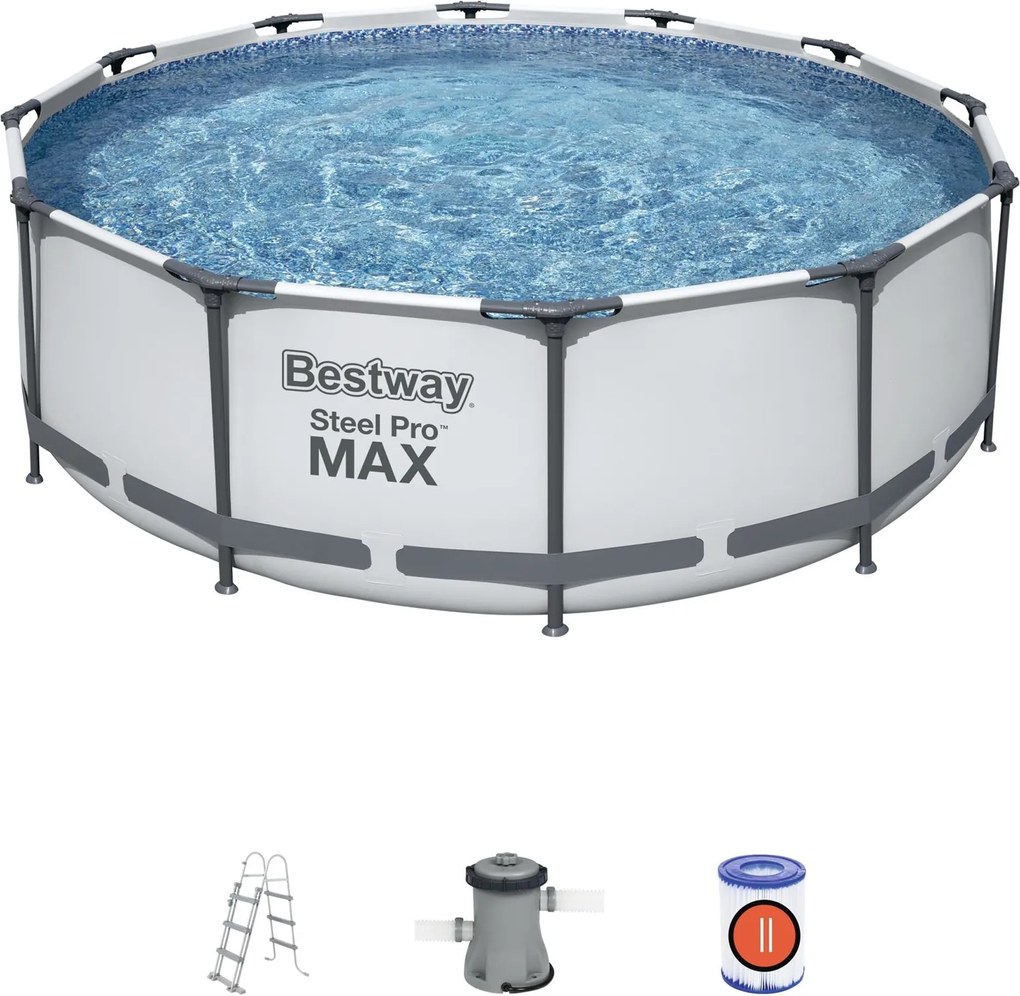 Bestway Steel Pro Max opbouwzwembad - rond - Diameter 366 x H122 cm