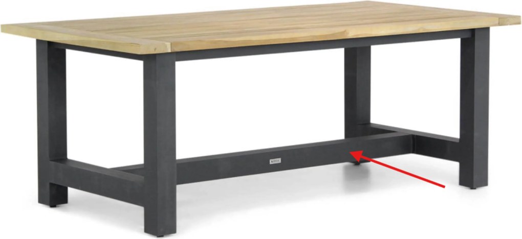 Tuinset 4 personen 200 cm Aluminium/textileen Grijs Lifestyle Garden Furniture Ultimate/San