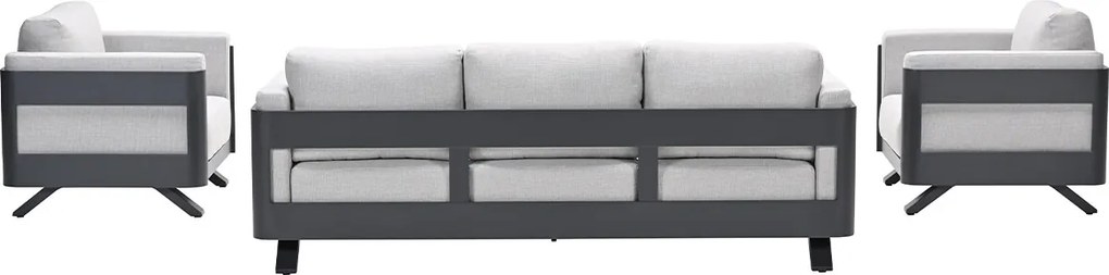 Garden Impressions Medellin loungeset 5-delig – carbon black - Valley sand