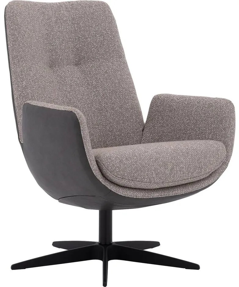 Goossens Excellent Fauteuil Lorient, Draaifauteuil met open arm (maat m)