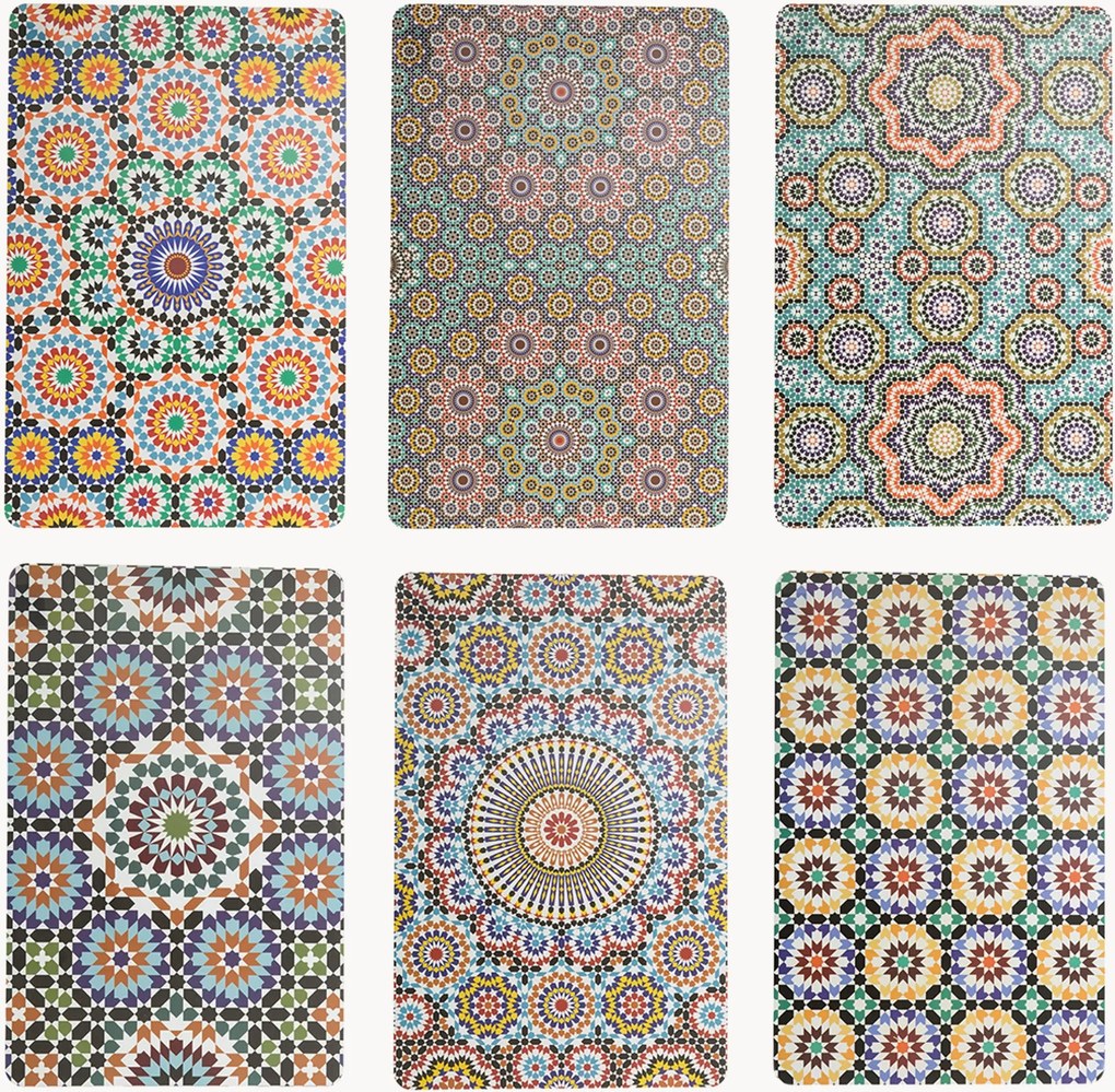 Dubbelzijdig bedrukte placemats Marrakesch Doubleface, set van 6