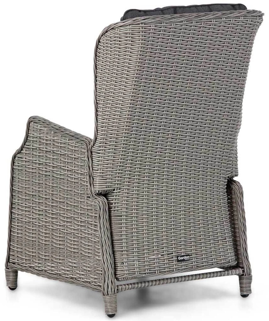 33% korting |  Verstelbare Tuinstoel Wicker Grijs-antraciet Garden Collections Edingburgh