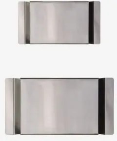 Set Van 2 Decoratieve Trays Van Roestvrij Staal Pigel Roestvrij Staal - Sklum