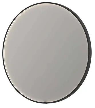 INK SP24 Spiegel - 100x4x100cm - LED onder en boven colour changing - dimbaar - Spiegelverwarming - rond - in stalen kader - aluminium zwart mat 8409330