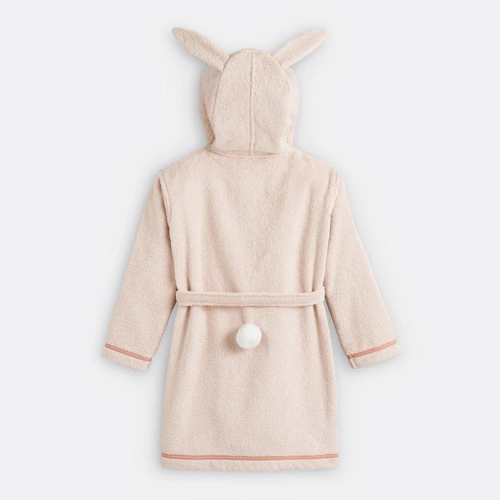 Badjas voor baby en kind met kap, in bio katoen, Florence