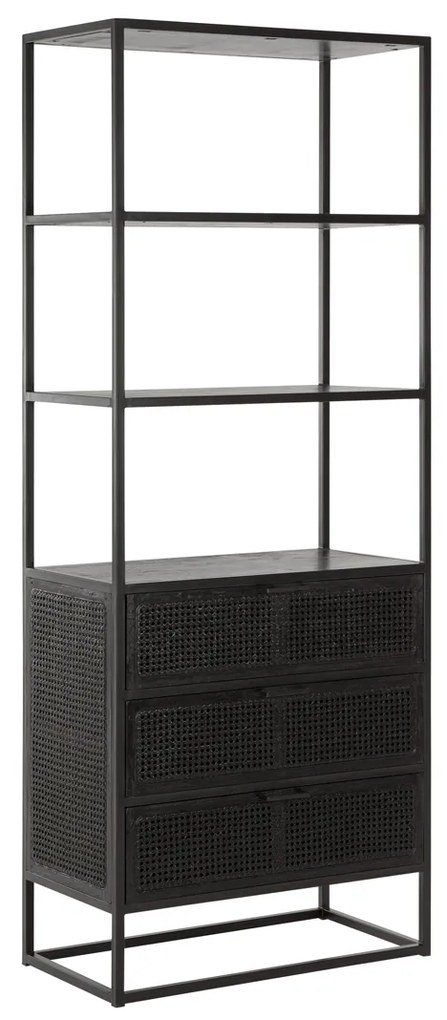 Must Living Spiderman Open Kast Met Lades Rotan - 75x40x190cm.