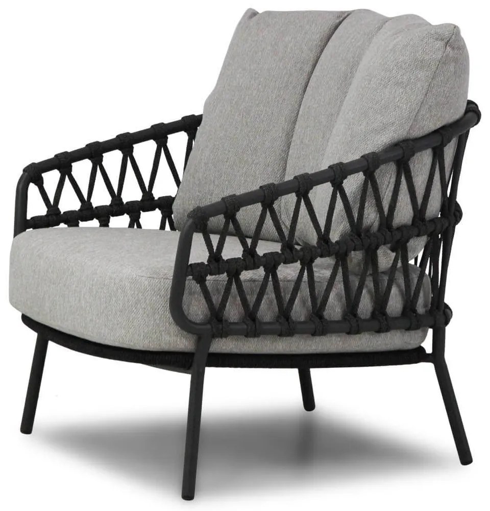 Loungestoel Aluminium/wicker Grijs-antraciet 4 Seasons Calpi