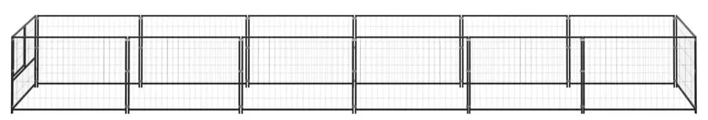 vidaXL Hondenkennel 6 m² staal zwart