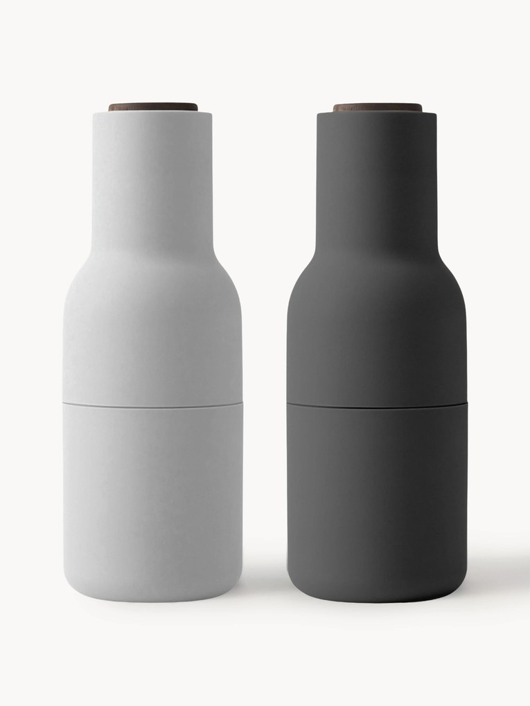 Zout- en pepermolen Bottle Grinder met walnootdeksel, 2-delig