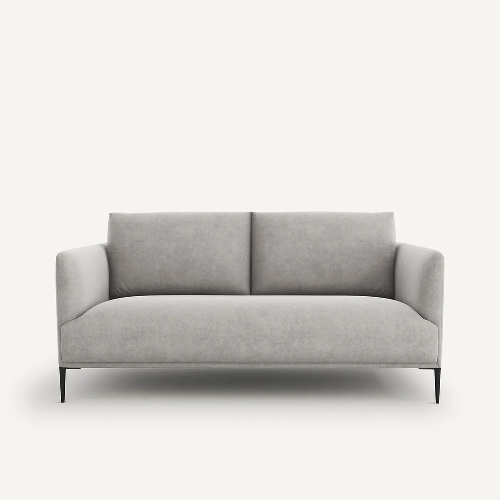 Compacte zitbank in stonewashed fluweel, Oscar, design E. Gallina