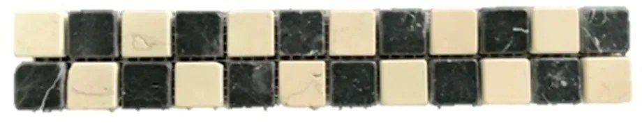 Terre d´Azur Granito Mosaic strip zwart/wit 30x30