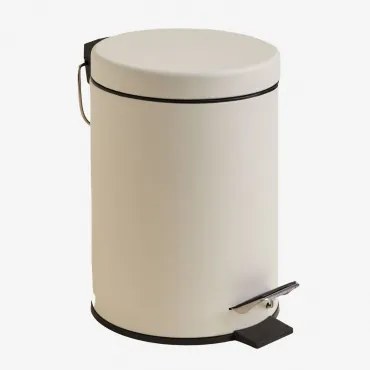 Eiden Pedaalemmer 3l In Ijzer Beige – Crème - Sklum