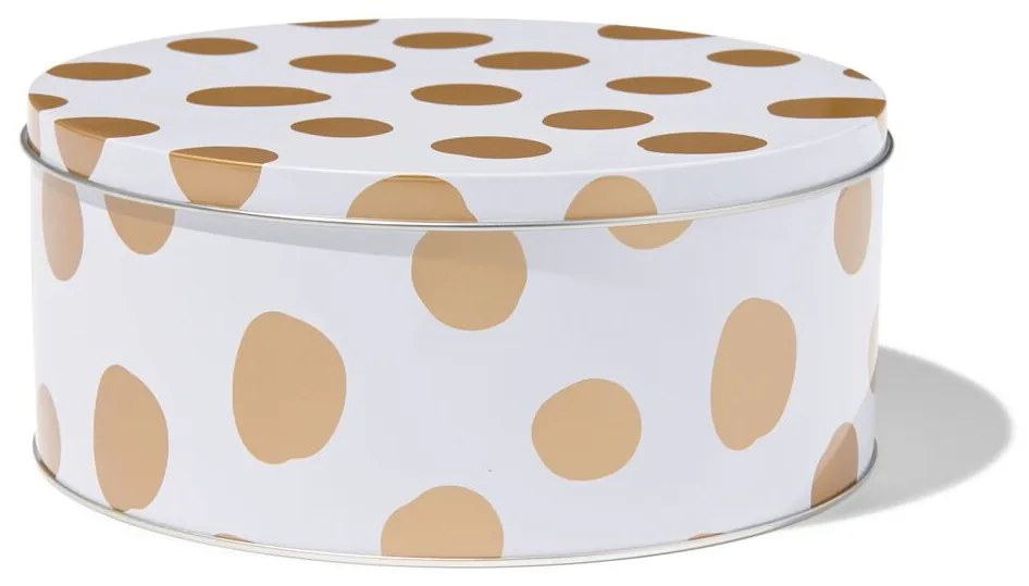 HEMA Koekblik Ø19.5cm Stippen Goud (goud)