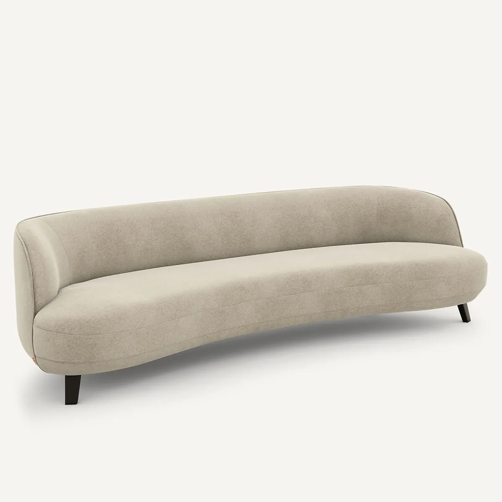 5-zits bank in linnen fluweel, Rosebury, ontwerp door Emmanuel Gallina