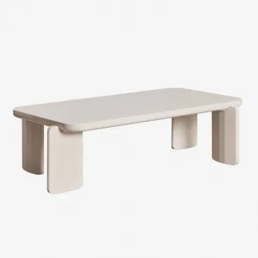 Rechthoekige Salontafel 120x60 Cm In Mdf Ginebra Tapioca Beige - Sklum