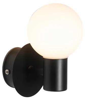 Moderne wandlamp zwart IP44 - Cederic Up