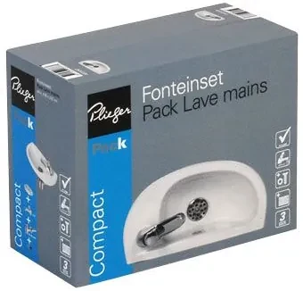 Plieger Compact fonteinset compleet 42x22cm wit