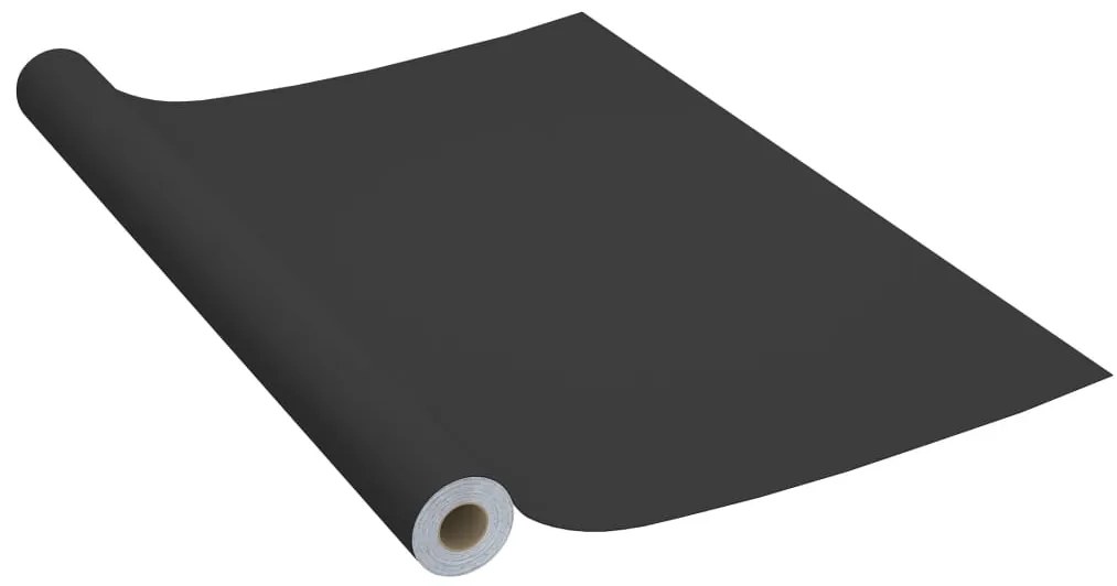 vidaXL Meubelfolie zelfklevend 500x90 cm PVC zwart