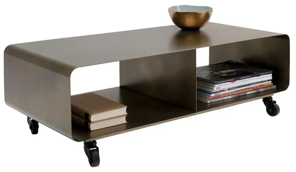 Kare Design Lounge M Tv-meubel Op Wielen Brons - 90x42x30cm.