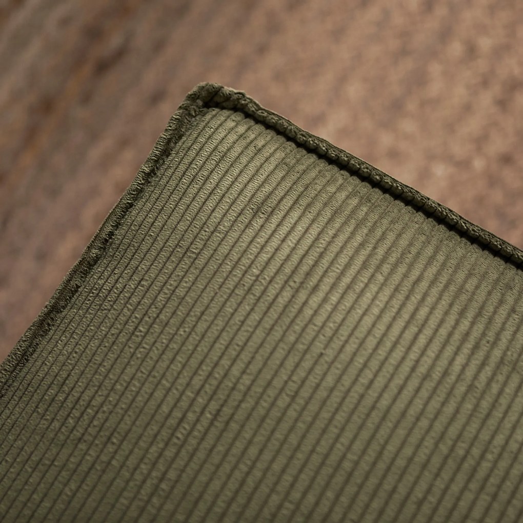 Groen Rib Bank Met Chaise Longue Rechts