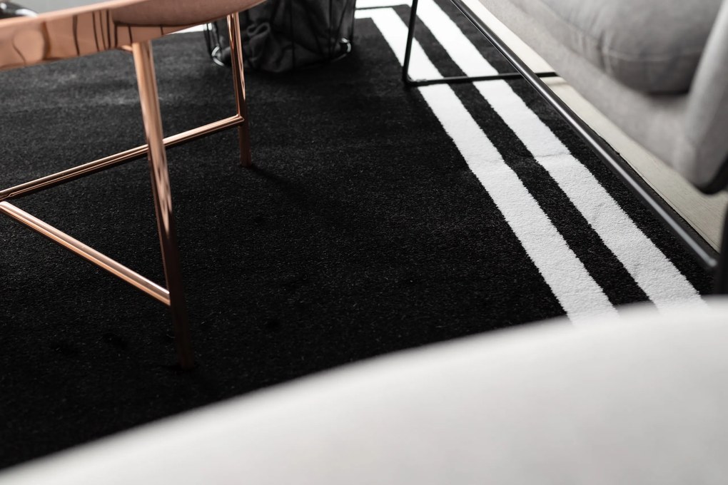 Tapijt HAMPTON Kader zwart - TWEEDE-KLASSE PRODUCT