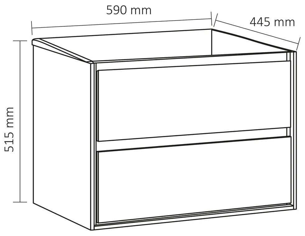 Differnz Providence onderkast 60cm wit