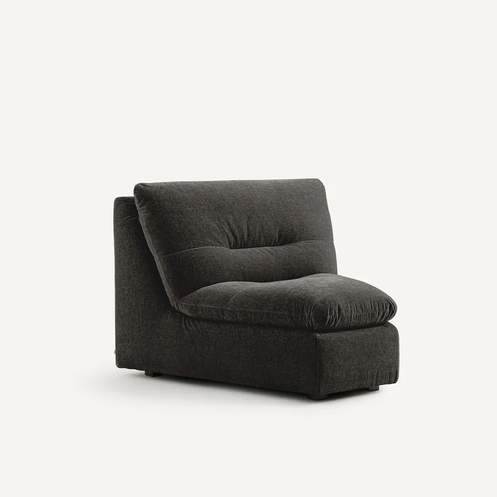Modulaire hoekzetel in chenille fluweel, Giuliano