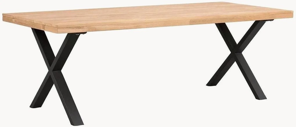 Eettafel Brooklyn met eikenhouten blad