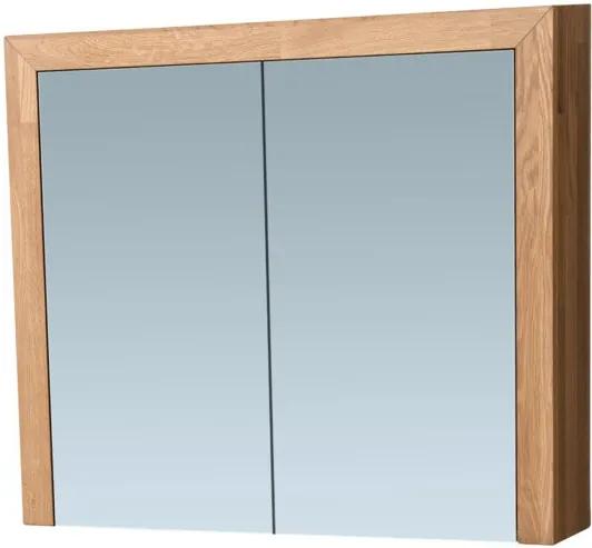Saniclass Natural Wood spiegelkast 80x70x15cm rechthoek vingerlas Purple oak 7924PO